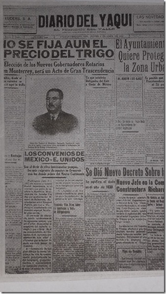 Primer número del Diario, 9 de abril de 1942