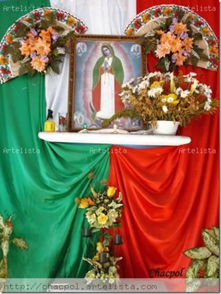 Altar c asero a la Virgen