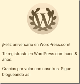 Wordpress felicitacion